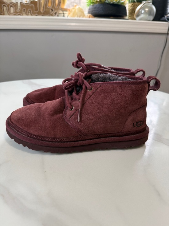 UGG Other - UGG Wine Suede Sheepskin-Lined Lace-Up Chukka Boots